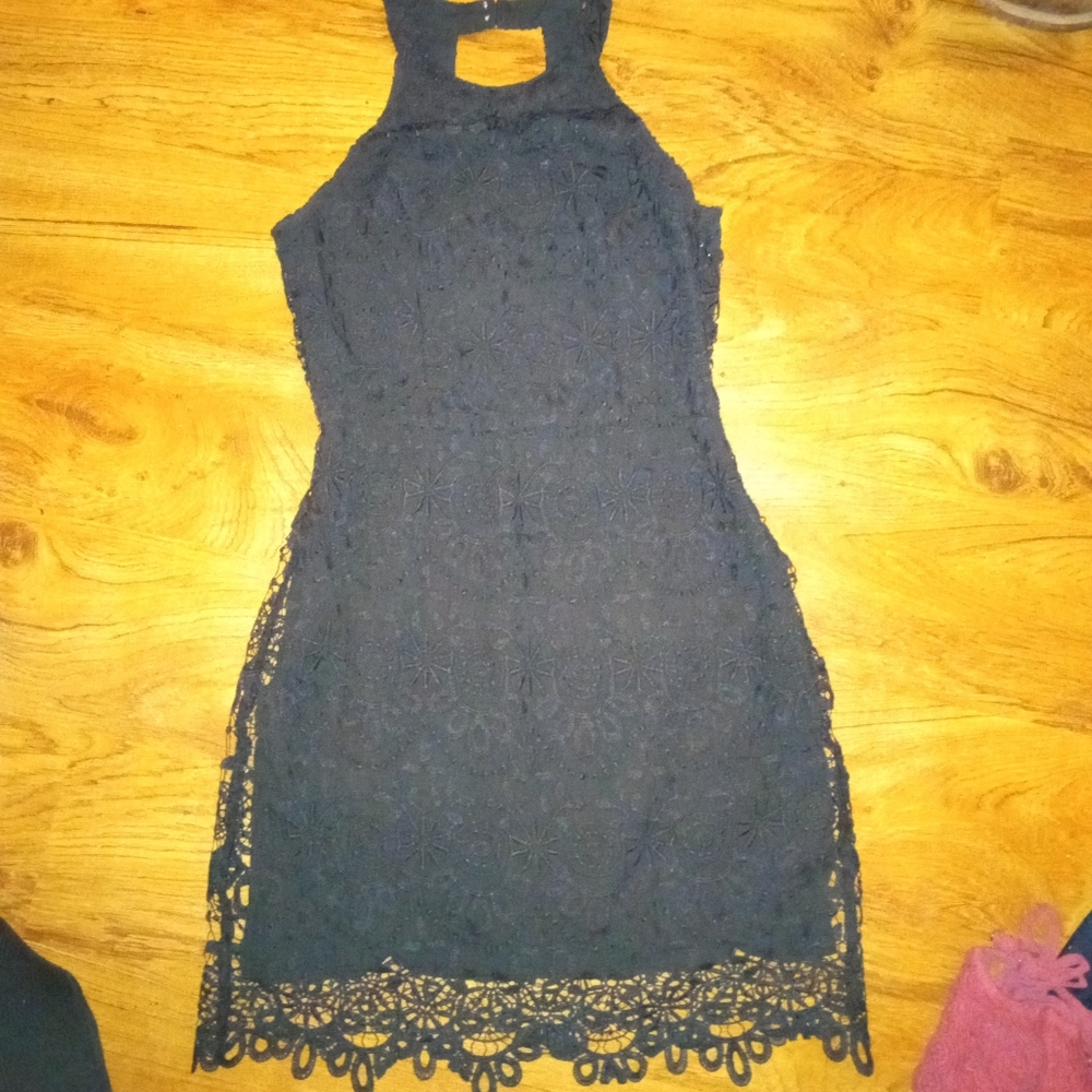 Abercrombie & Fitch black lace mini dress